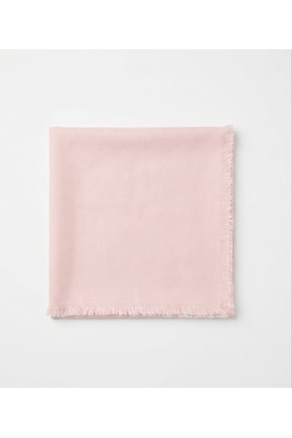 Özense Çift Flamlı Pamuklu Terletmeyen 4 Mevsim Kullanılabilir 100x100 Cm Açık Pembe Renkli Eşarp