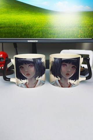 Noragami Anime Baskılı Seramik Lüks Kupa 1 Adet Özel Siyah Kulp Dalga Kulp V1d Çok Renkli