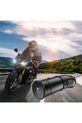 Glr V8 Dual Channel 4k Ultra Hd Motosiklet Kask Kamerası - Çift Yönlü Kayıt, Wifi, Gece Görüşü, 170