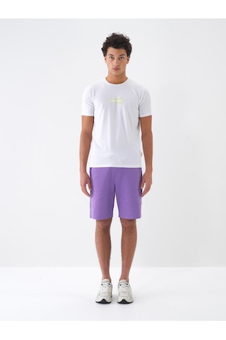 Xint Beyaz Pamuk Dokulu Slim Fit Tişört 502123