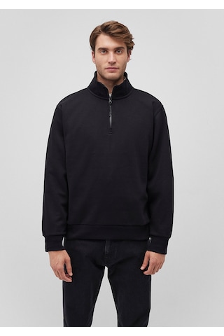 Mavi - Yarı Fermuarlı Siyah Basic Sweatshirt 0s10278-900 Siyah