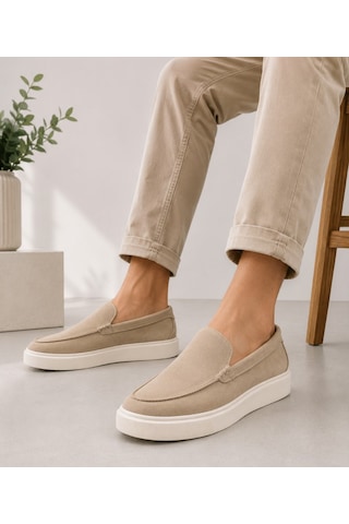Lufian 111230309 Zayn Sneaker Erkek Deri Ayakkabı Bej