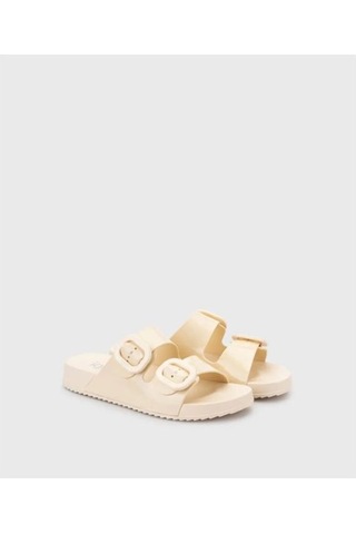 Igor S10334 079-Marfıl Kadın Çift Bantlı Terlik 001