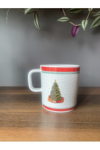Yeni Yıl-noel Çam Ağacı Model Tekli Kupa Çok Renkli
