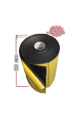 Araç Oto Ses Isı Yalıtım 20cmx5metre 9mm Yapışkanlı Kauçuk