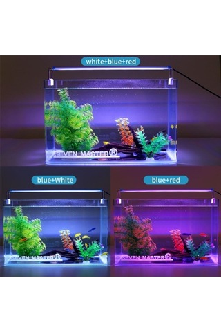 Silkroadselect Longbangdian Shop 28cm Ab Tarzı Ab Akvaryum Işık Çubuğu Led Balık Tankı Ince Klip Lamba Bitki Büyüyen Aydınlatma Su Peyzaj Dekor Cm Genişletilebilir Renkli