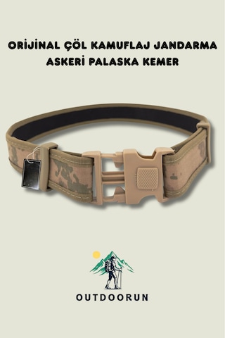 Outdoorun Çöl Kamuflaj Jandarma Askeri Palaska Kemer Kamuflaj