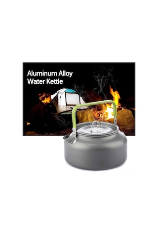 Xiyyadms 1.2l Aluminyum Çelik Taşınabilir Çaydanlık - İç/ Dış Kullanım, Yürüyüş, Kamp, Piknik İçin Anti-yanık Saplı Ve Kol Saati İle Gümüş