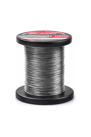 Effe Hg2501 Çelik Tel Makara 100m 40lbs 18.1kg Nylon Coating Stainless Steel 40 Lbs