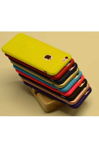 Noktaks - Apple Uyumlu iPhone 6 - 6s - Kılıf Mat Soft Esnek Premier Silikon Kapak - T1639 - Lacivert Lacivert