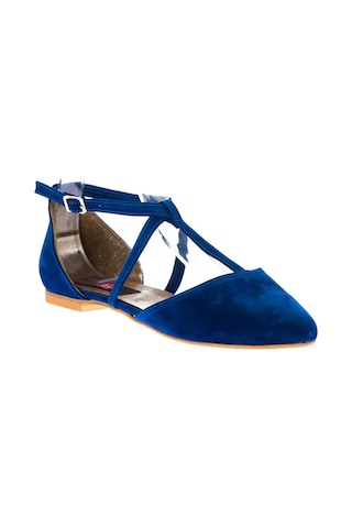 Fox Shoes Saks Mavi Kadın Babet D726537302 Saks