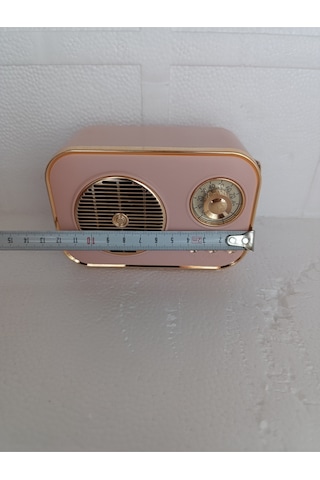 Speaker Fm Radyo Bluetooth Hoparlör Mp3 Çalar Usb Tf Aux Ses Bombası Kablosouz Hoparlör - Pembe- Tek