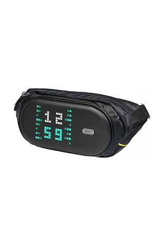 Divoom Pixoo Slingbag-c Siyah Ledli Ekran App lü Bel Çantası-cross Body, Çapraz Çanta Siyah