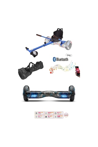Citymate Elektrikli Kaykay Hoverboard Akıllı Denge 6.5 Inch + Hoverkart + Çanta Extrem Paket D18