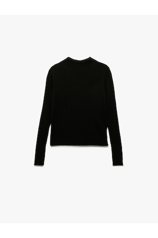 Koton Regular Fit Uzun Kollu Hafif Dik Yaka Triko Kazak Siyah 6wak90031ht Siyah