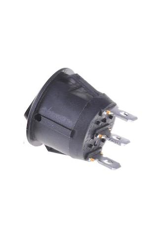 Alkatroni Yuvarlak 3 Pin Anahtar Rocker Switch Mini Buton Siyah 3 Durumlu 23 MM