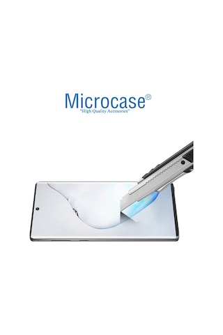 Samsung Uyumlu Galaxy Note 10 Plus 3D Curved Tam Kaplayan Cam Siyah
