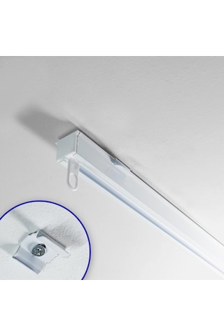 Tek Kanallı Beyaz Alüminyum Ray (Tekli Korniş) + Metal Portray (517385412)