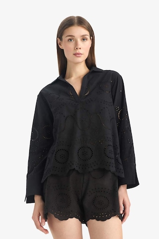 Defacto Regular Fit Brode Plaj Şortu E0599AX25SM Siyah