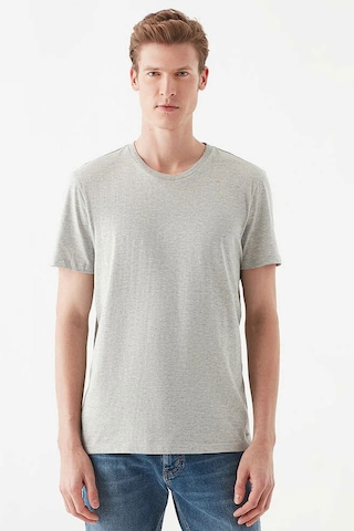 Mavi Bisiklet Yaka T-shirt Gri