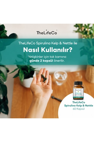 TheLifeCo Spirulina Kelp & Nettle 60 Kapsül