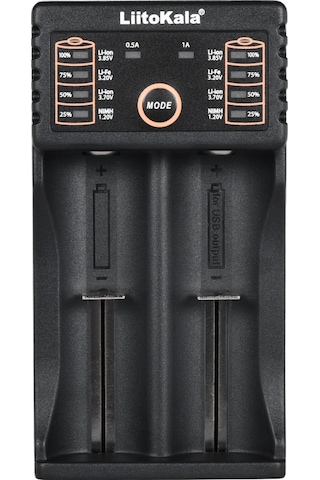 Geeksen Liitokala Lii-202 Akıllı Pil Şarj Cihazı, Otomatik Pil Algılama Ve Usb Çıkışı İle Li-ion/ni-mh/ni-cd/lifepo4 Pilleri İçin