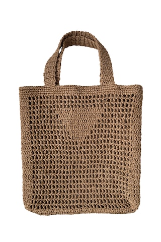 Doğal Hasır Plaj Çantası Bohem Tarz, Yazlık El Yapımı Model Hasır