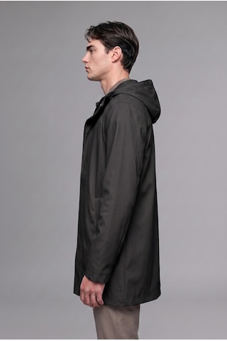 Defacto Regular Fit Su Geçirmez Kapüşonlu Astarlı Çıtçıtlı Suni Deri Parka H2892ax26aubk27 Siyah-bk27