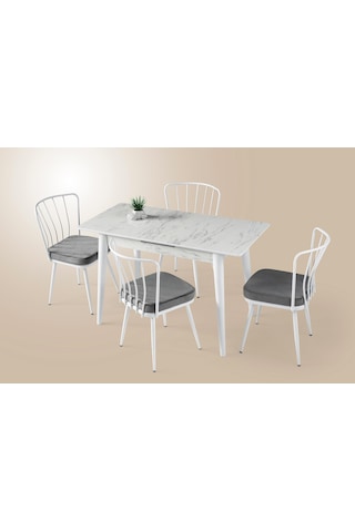 Melisa Buse Mdf Açılır Mutfak Masa Takımı 60x100