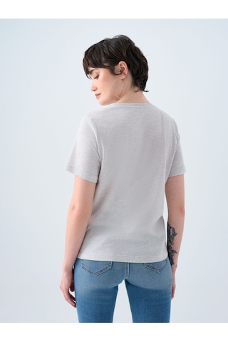LOFT Regular Fit Kadın Tshirt K.kol Lf2039133 Q1.v1 Gri Melanj