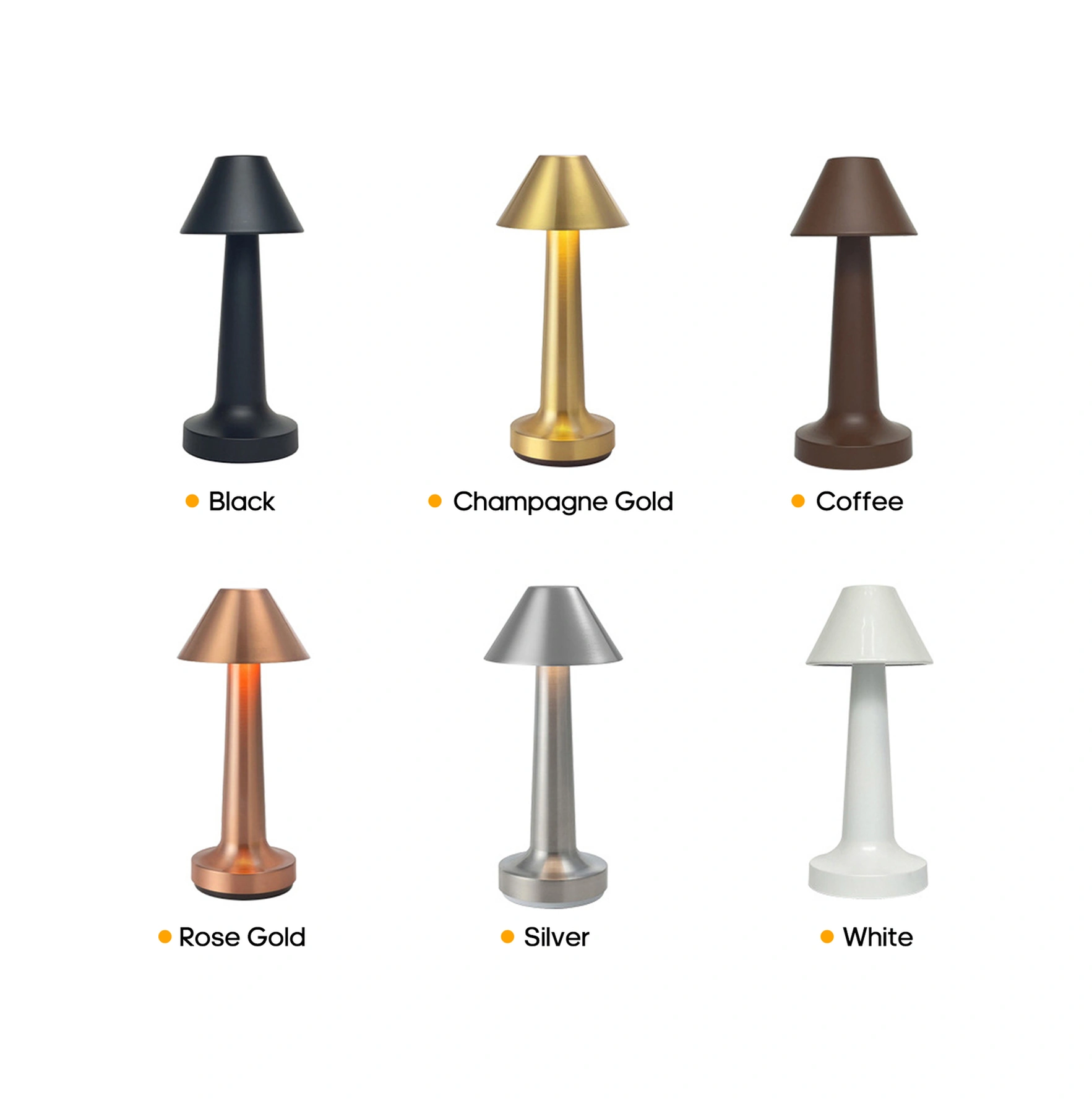 Moveevo Masaüstü Metal Dekoratif Led Lambası - Usb Şarjlı Dokunmatik Kontrol - Üç Renk Işık + Sürekli Parlaklık Ayarlama - Uzay Gümüşü Gümüş