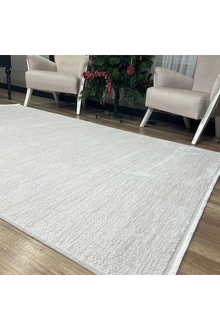 Apex Azur 6541 Açık Gri Modern Makina Halısı Açık Gri