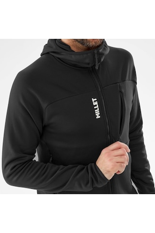 Millet Seneca Fl Hd Erkek Kapşonlu Polar Ceket Tam Fermuar Mıv10336 N0247 Siyah