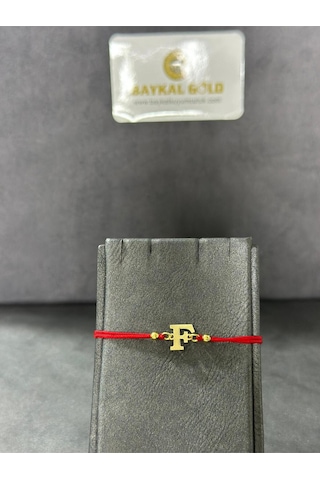 Baykal Kuyumculuk 14 Ayar Altın Harf Bileklik F Harfi 0.35 Gr.