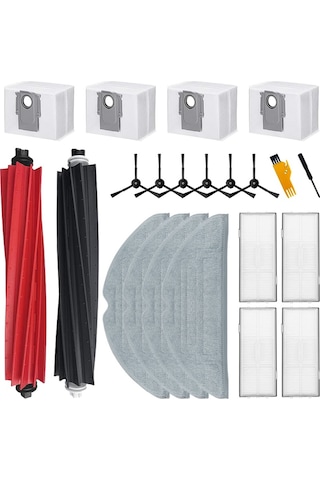 Leasetake Roborock S8 Pro Ultra Robot Süpürge Ana Yan Fırça Hepa Filtre Paspas Bezi Toz Torbaları Aksesuarları