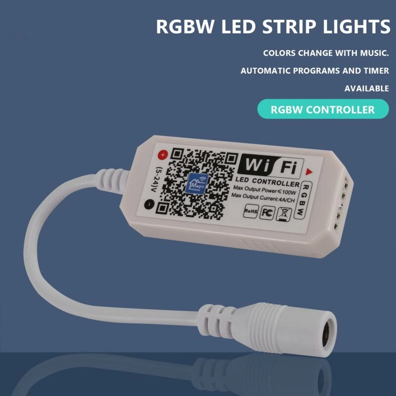 Rgbw Led Şerit Kontrol Cihazı, Wifi Bluetooth Uygulaması Kontrollü, Android/ıos Sistemi İçin Kısıcı Kontrol Cihazı, Led Işık Şeridi Çok Renkli