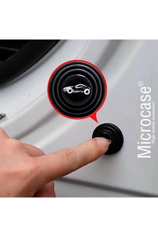 Microcase Araba Kapı Ses Ve Gürültü Önleyici Conta Kaput Bagaj Darbe Emici Izolasyon Pedi 10 Adet Al5413 Siyah