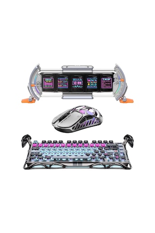 Gravastar V75 Pro Kablolu Manyetik Gaming Klavye, X Pro Kablosuz Optik Mouse Ve Dijital Resim Çerçev