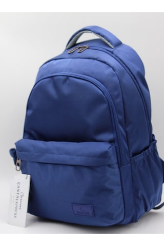 Lacivert Unisex Okul Çantası Su Geçirmez Kumaş Unisex Okul Sırt Çantası 2200 Lacivert