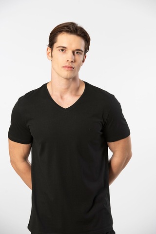 Cacharel Erkek V Yaka T-shirt 2170/siyah