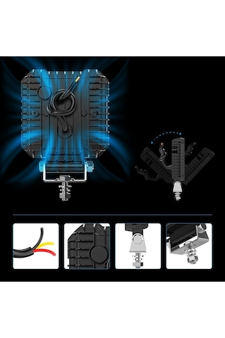 Oto Çalışma Lambası 4 İnç Selamlamalı Off Road Led Işık Sis Farı Ve Projektör Led Işık 12/24v