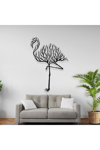 Flamingo Tablo İllüstrasyon Tasarım Lazer Kesim Metal Duvar Tablo