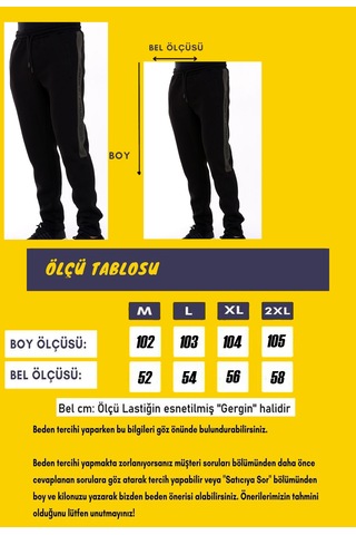 Marco Ferry Erkek Siyah Üç Iplik Kışlık Eşofman Altı Edy5457s Siyah