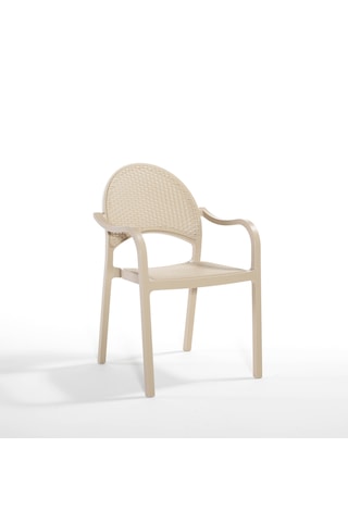 Tropic 4'lü Bahçe Masa Sandalye Seti Cappuccino