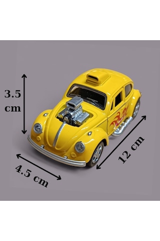 Metal Araba Çek Bırak Vw Bettle Modifiye Sarı Sesli Ve Işıklı Diğer