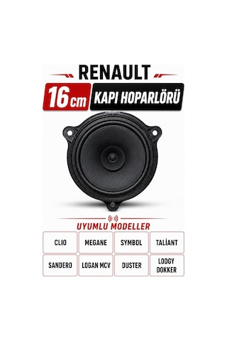 Renault Uyumlu 16 Cm. Hoparlör 1 Adet Yüksek Ses Kalitesi