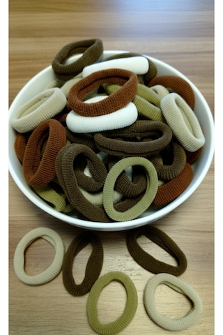Şehrazat Handmade 12 Li Karişik Renkli Lastik Havlu Toka Seti Çok Renkli