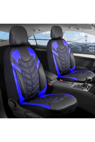 Volkswagen Passat B8 Business Uyumlu Lüx Deri Oto Koltuk Kılıfı Ön Arka Takım Classy Serisi Siyah Mavi 33552082