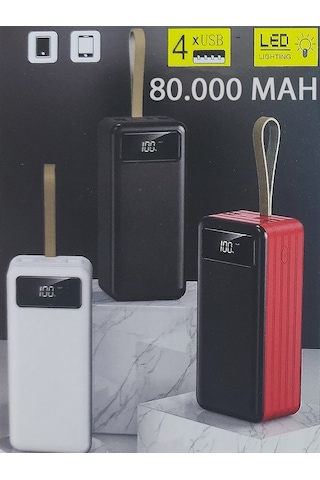 80.000 Mah Powerbank 4 Usb Micro Type-c Lightning Girişli El Fen.