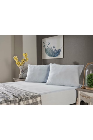 Doqu Home Penye Çarşaf Takımı Çift Kişilik - Mavi